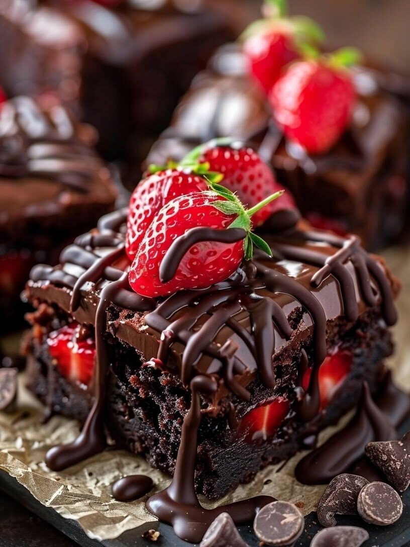 strawberry chocoate cake 
