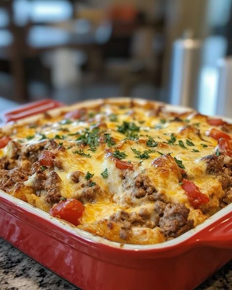 Hearty Beef and Cheese Casserole